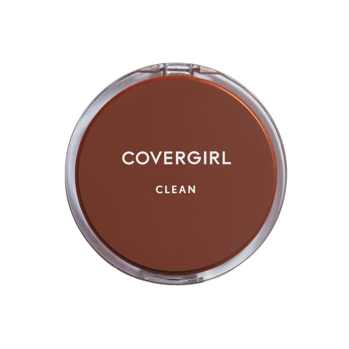 COVERGIRL clean pressed powder front compact showing package and shade benefits