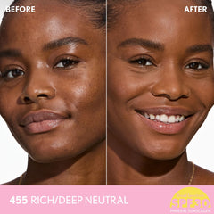 COVERGIRL close-up on cheek showing soft matte finish that blurs pores for smoother look