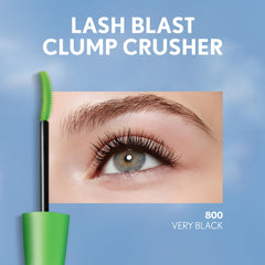 COVERGIRL swatch on lashes showing layered volume without clumping for dramatic effect