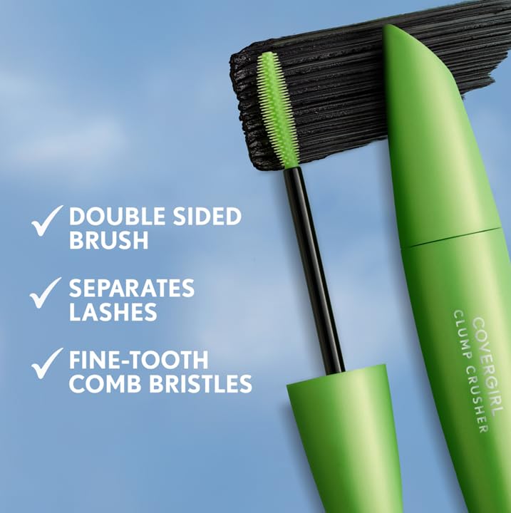 Covergirl clump crusher size scale comparison next to a coin for travel convenience
