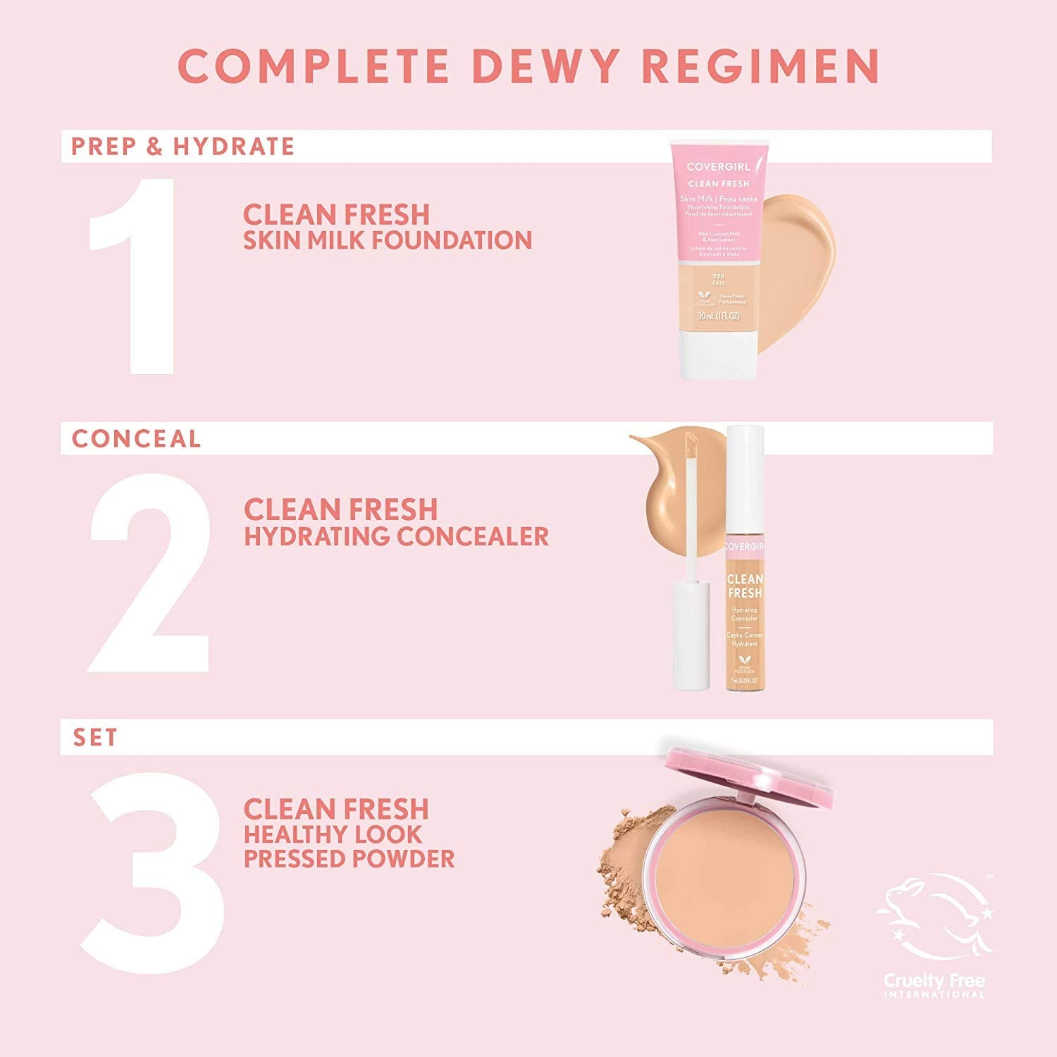 COVERGIRL in-use lifestyle shot showing natural glowing result