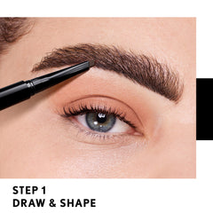 COVERGIRL before and after brows demonstrating natural definition benefit
