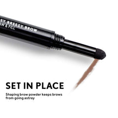 COVERGIRL shaping powder pan view illustrating set and hold without stiffness