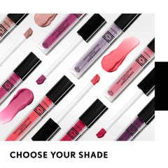 COVERGIRL model lips wearing Short Change glossy pink for luminous, fuller-looking lips