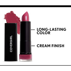 COVERGIRL close-up of lipstick bullet highlighting creamy texture benefit