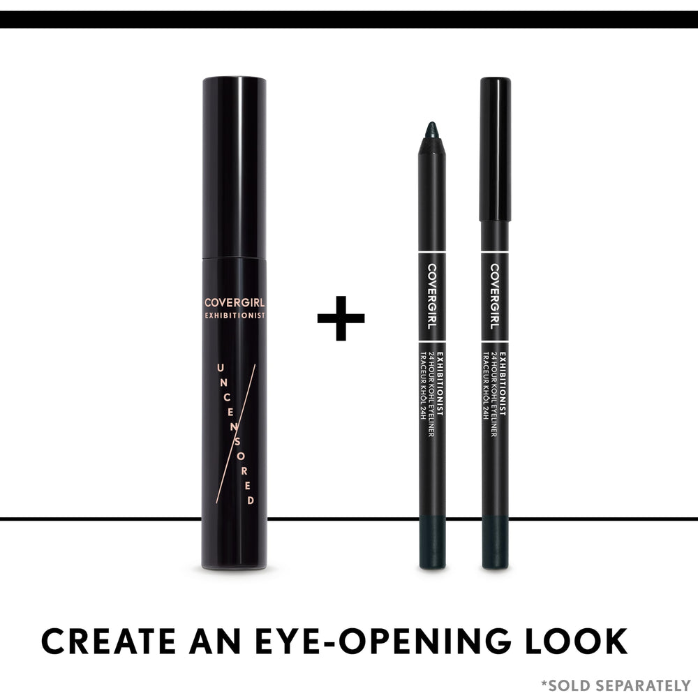 COVERGIRL pencil beside ruler to show compact size and travel-friendly benefit