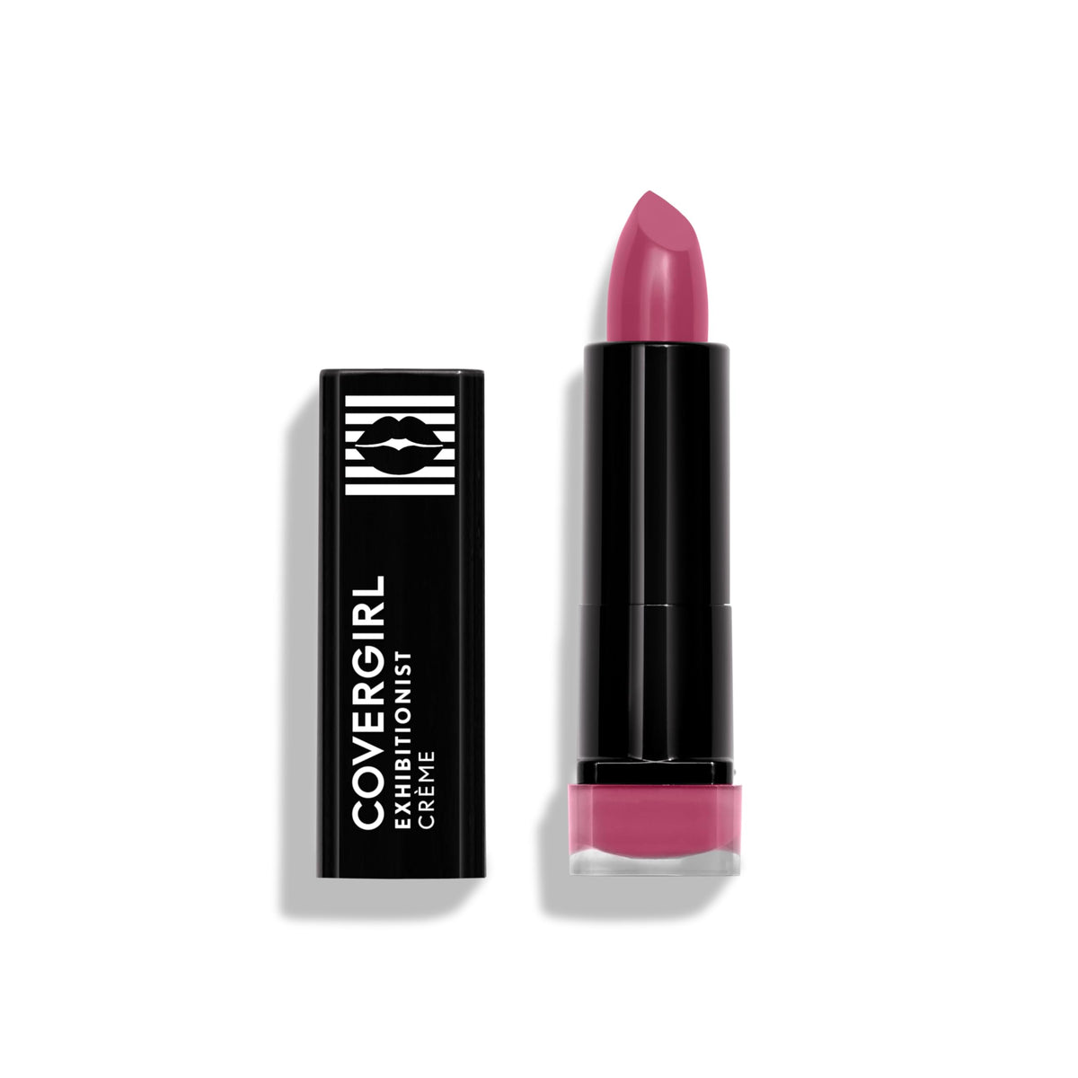 COVERGIRL lipstick front view shows vibrant Raspberry Chic color and easy-application benefit