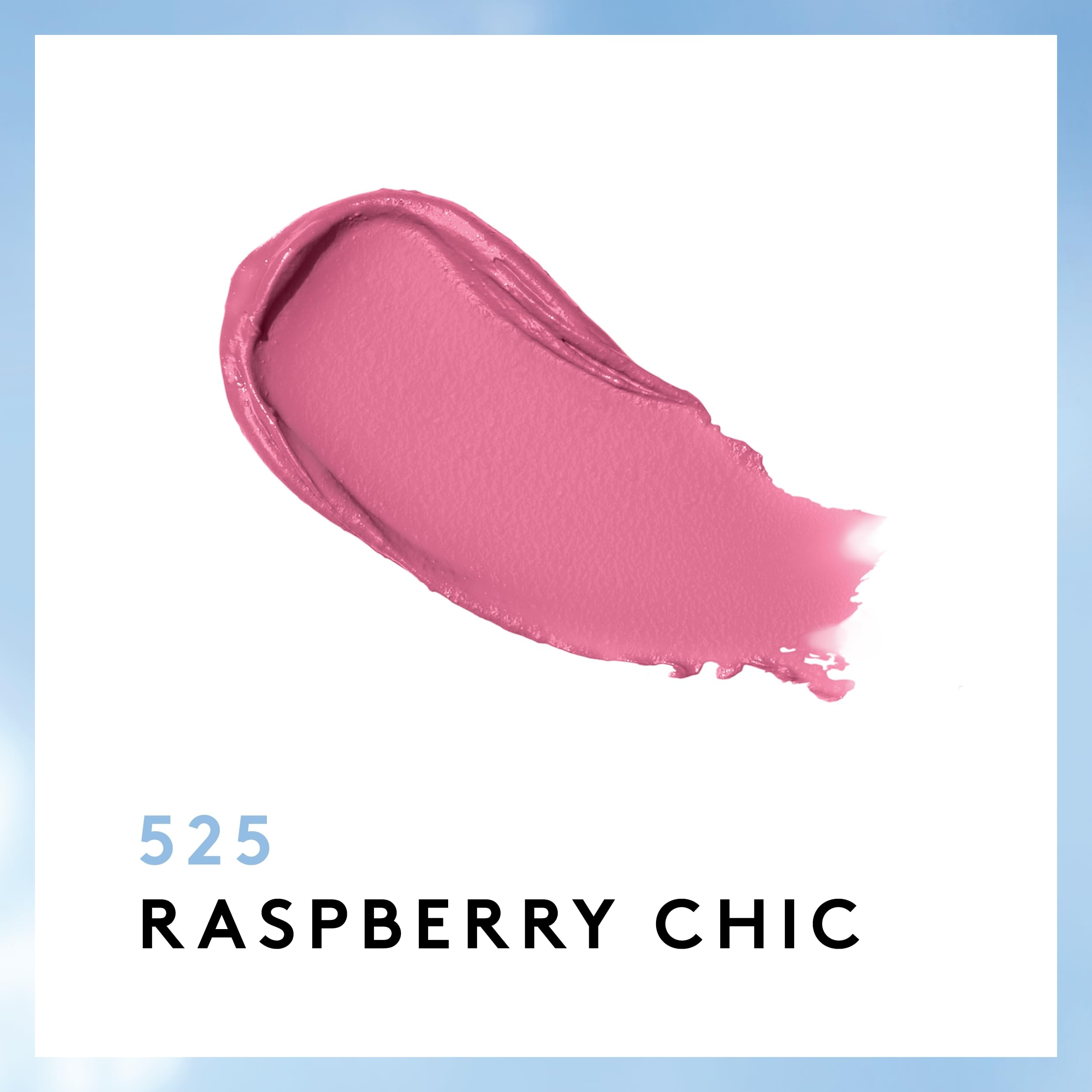 COVERGIRL creamy Raspberry Chic swatch on skin displaying rich pigment and smooth finish