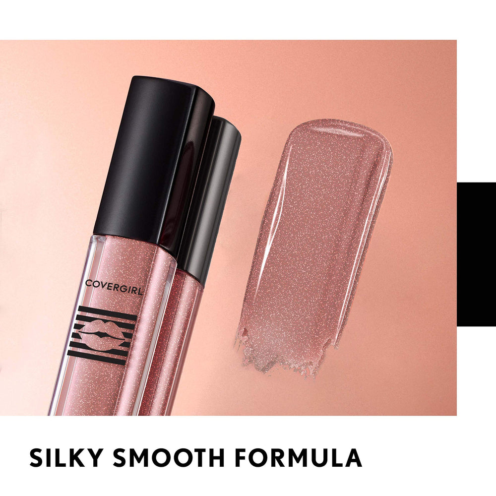 COVERGIRL texture drop closeup displaying creamy formula and moisturizing sheen