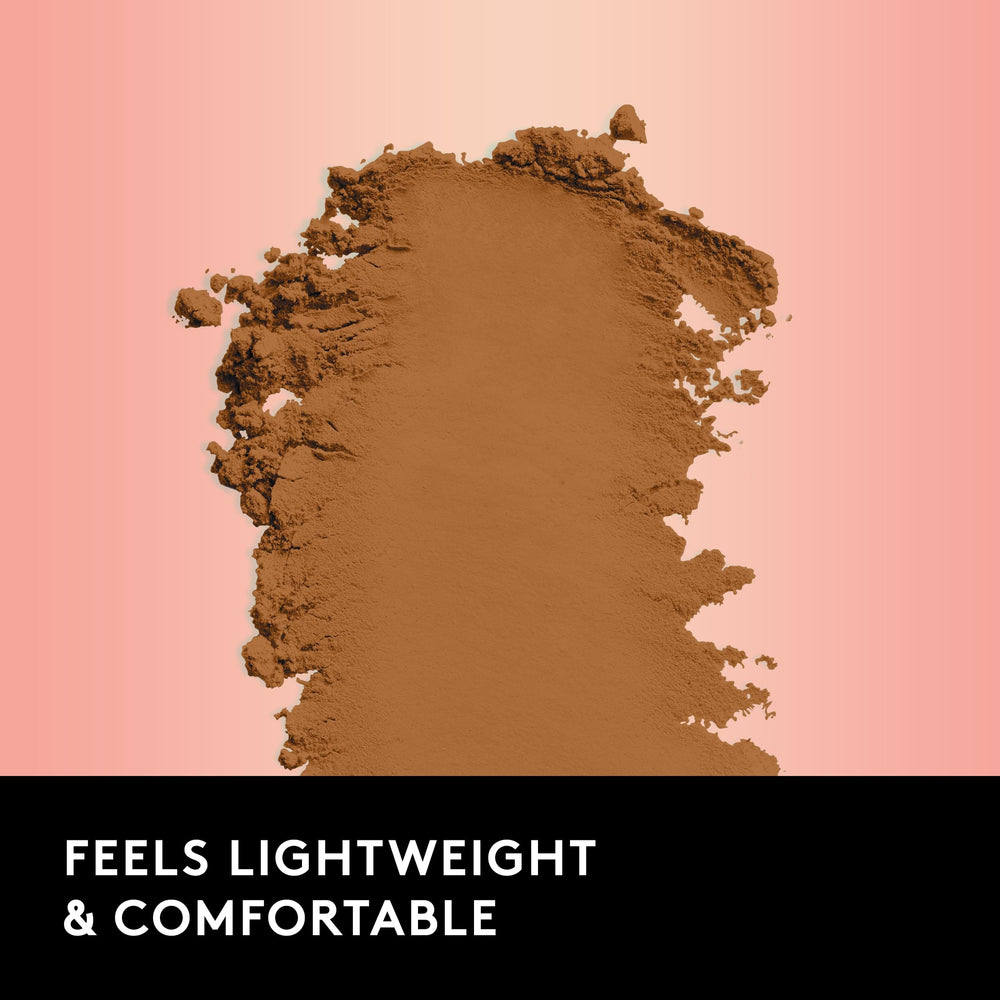 COVERGIRL open compact displaying 870 Toasted Almond shade for easy shade selection benefit