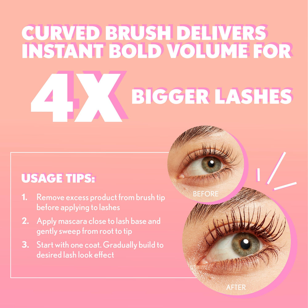 COVERGIRL curved brush close-up demonstrating lift and root coverage