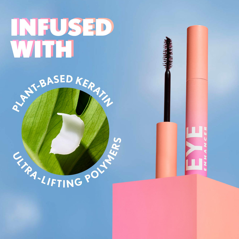 COVERGIRL black mascara texture swipe demonstrating rich pigment and non-clumping finish