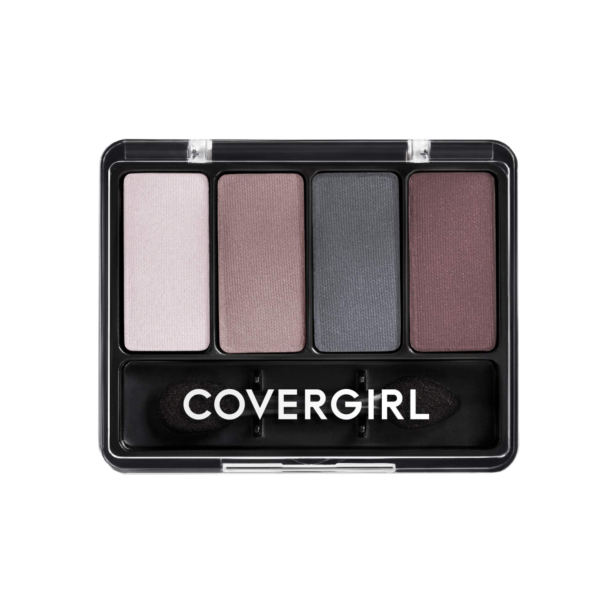 COVERGIRL front packaging showing four coordinated shades and compact case for easy travel