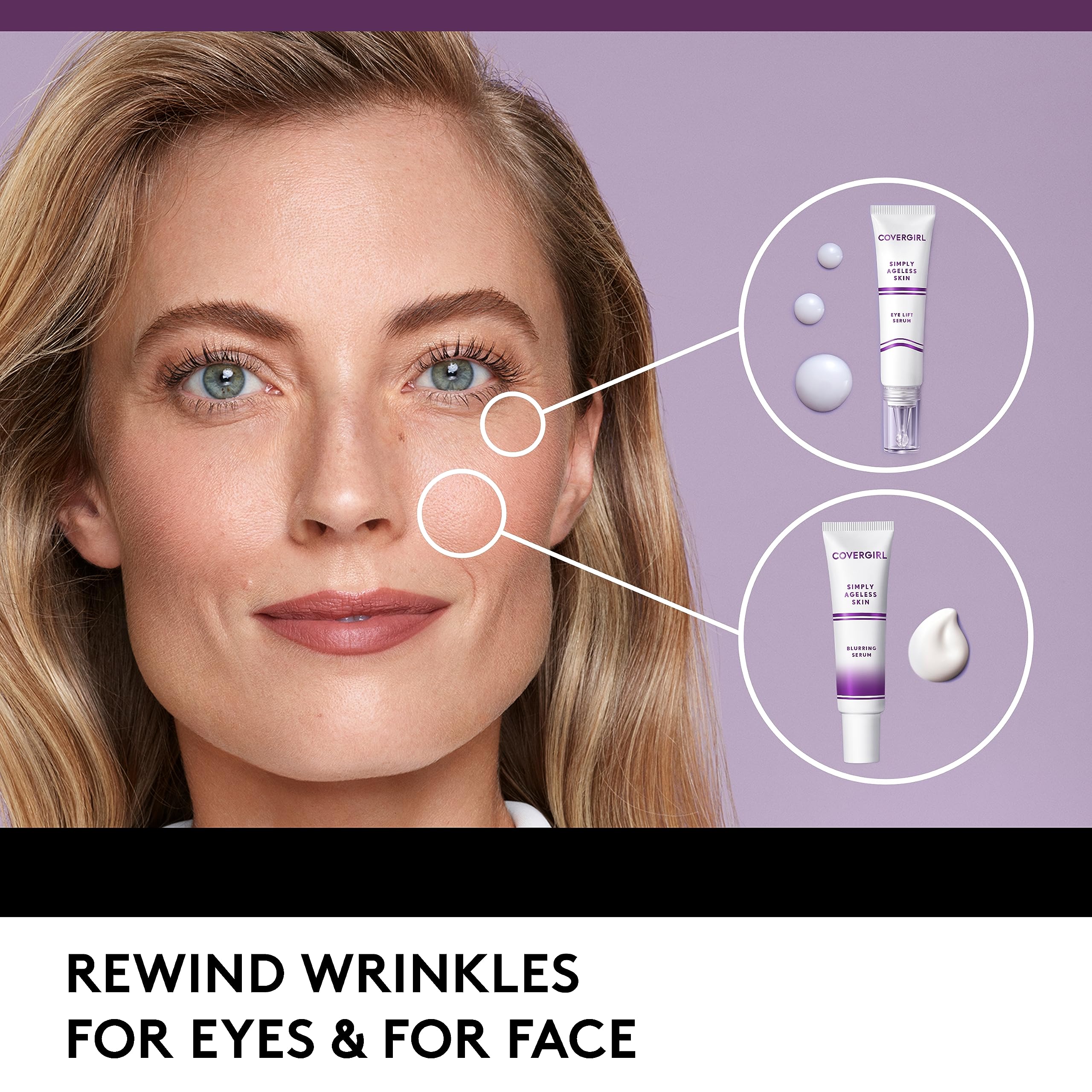 COVERGIRL serum applied under concealer during makeup routine, smooth finish