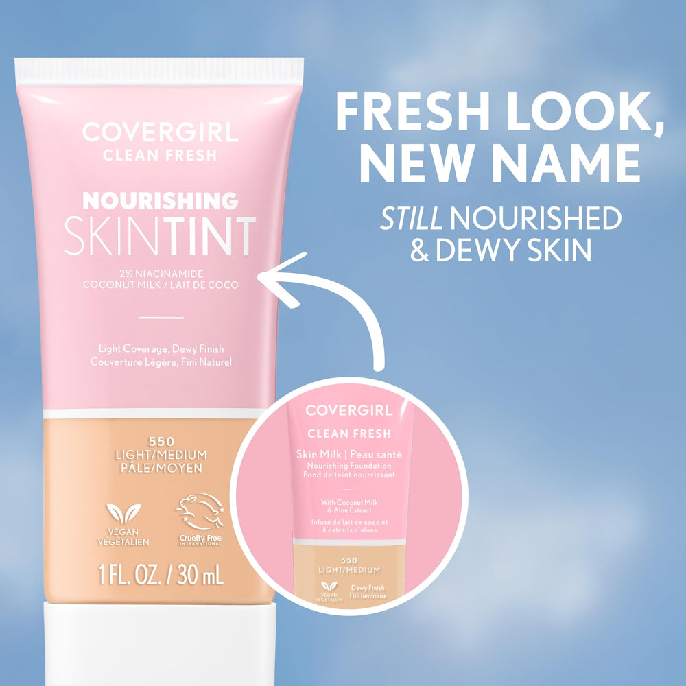 covergirl split-face before and after shows visible evening and soft blur