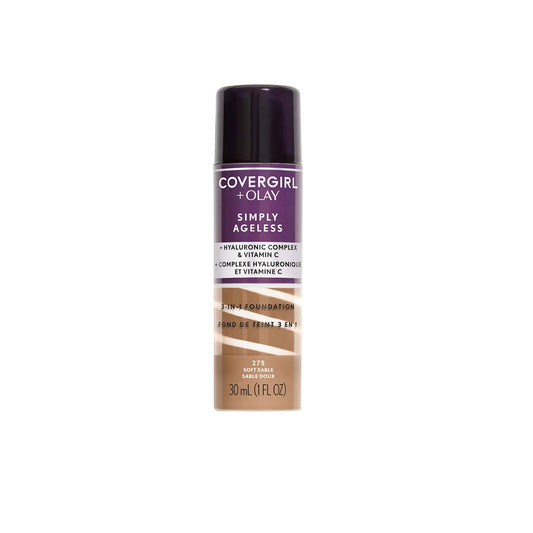 COVERGIRL front bottle 275 Soft Sable showing shade and packaging benefit of shade clarity