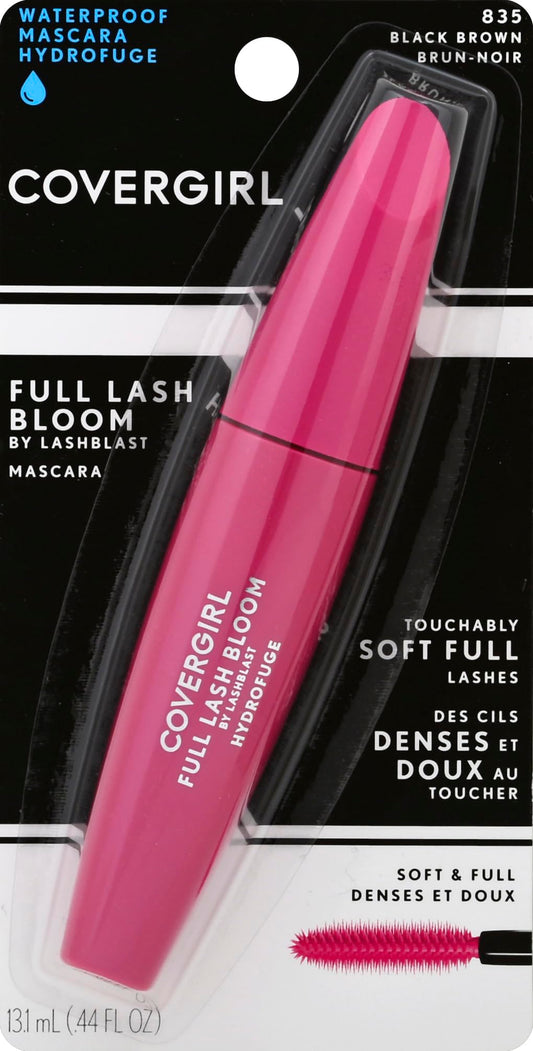 COVERGIRL Full Lash Bloom front packaging showing brush and shade benefits