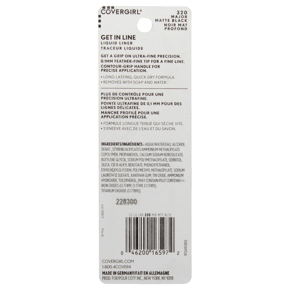 COVERGIRL feather-fine tip close-up highlighting precision for detailed liner work