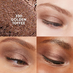 CoverGirl creamy texture swatched on skin displaying buildable shimmer benefit