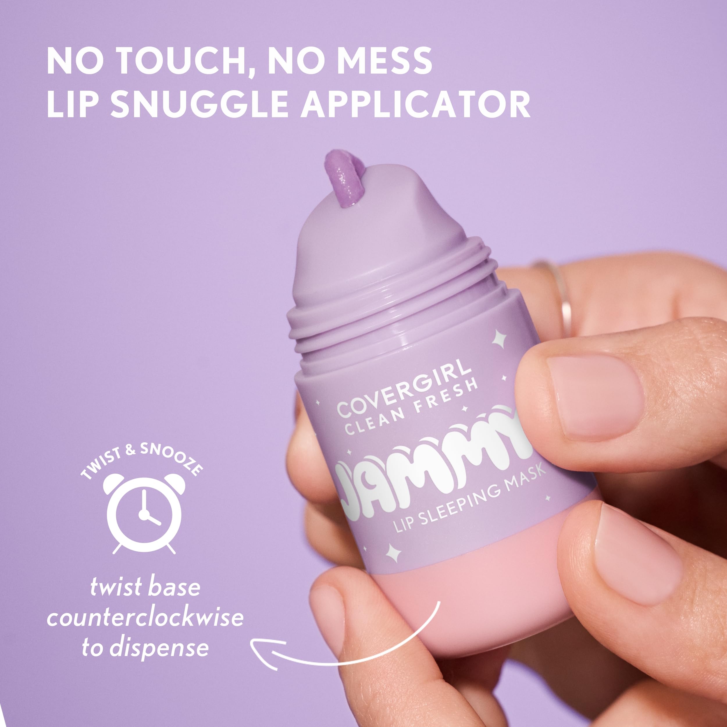 COVERGIRL bedside product in lifestyle scene promoting easy bedtime use
