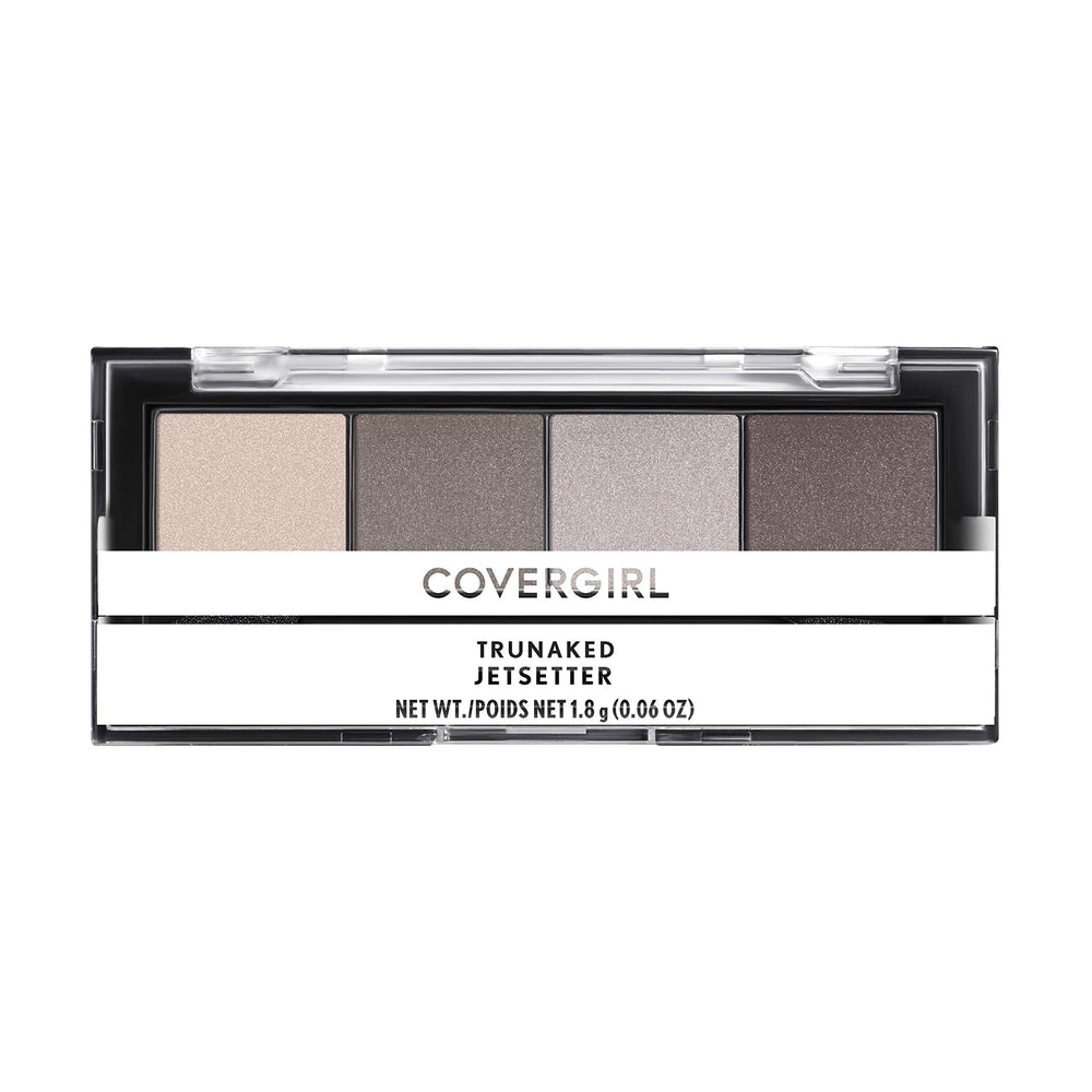 COVERGIRL Jetsetter front packaging showing compact travel-ready palette benefit