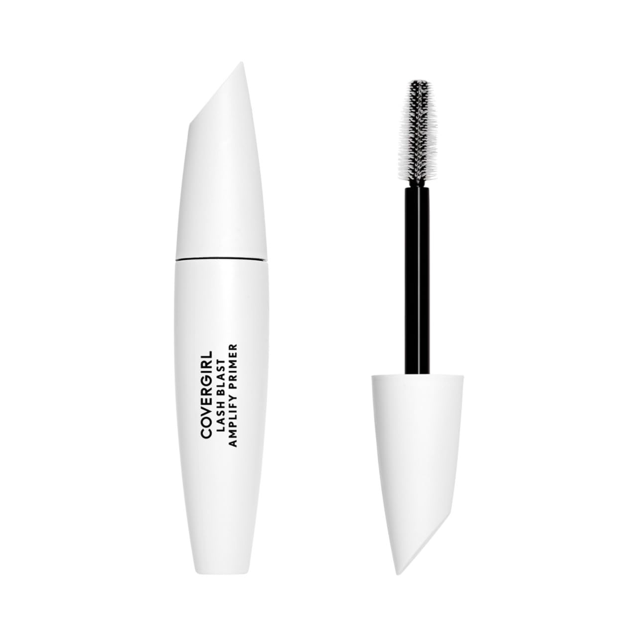 COVERGIRL front view of Lash Blast Amplify showing tube and cap, boosts lash volume