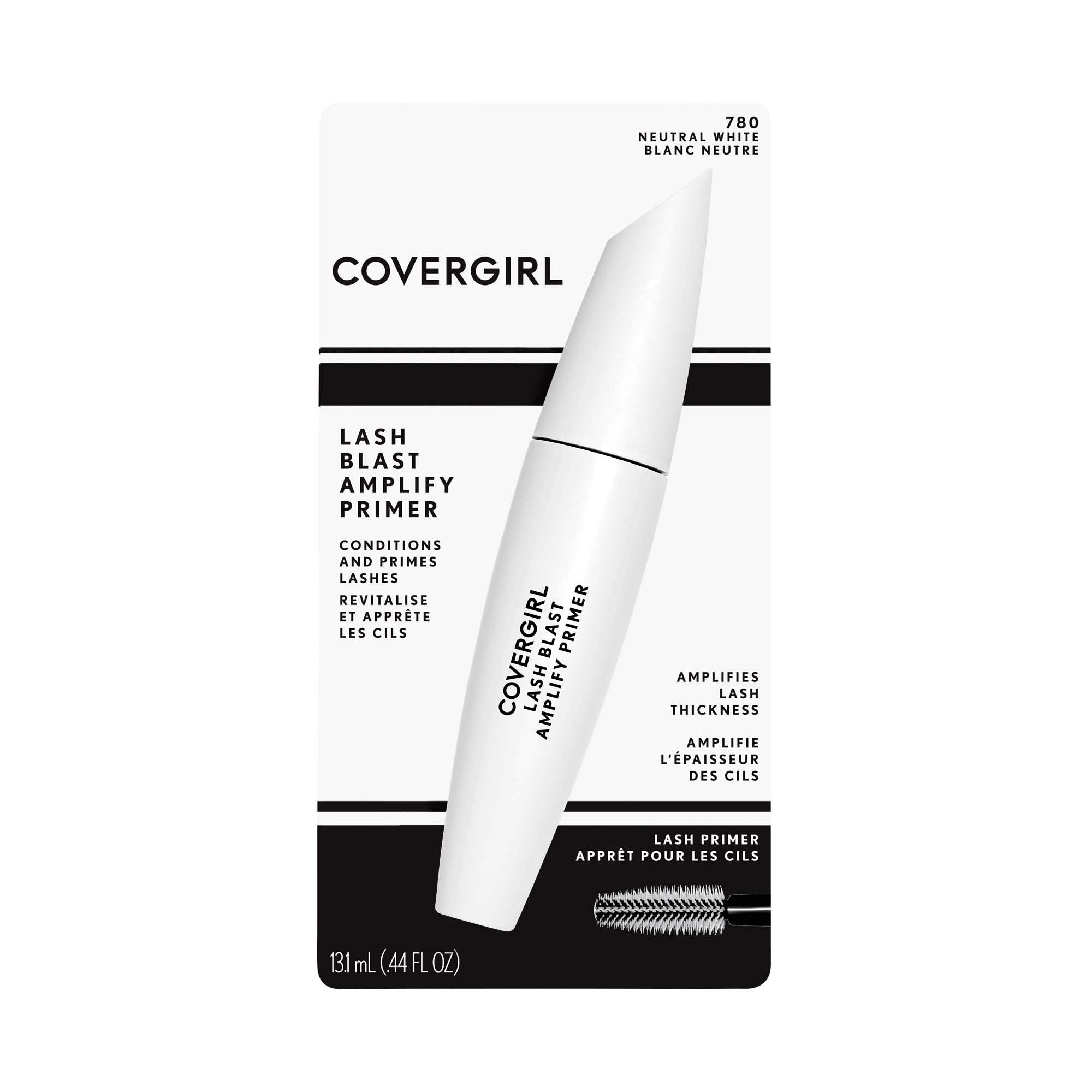 COVERGIRL creamy white primer texture close-up, smooth application and lightweight feel