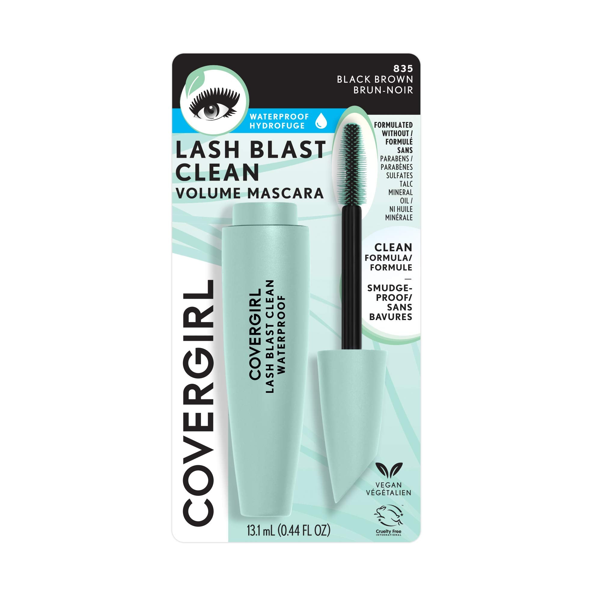 COVERGIRL swatch of mascara texture showing smooth, non-clumping finish benefit