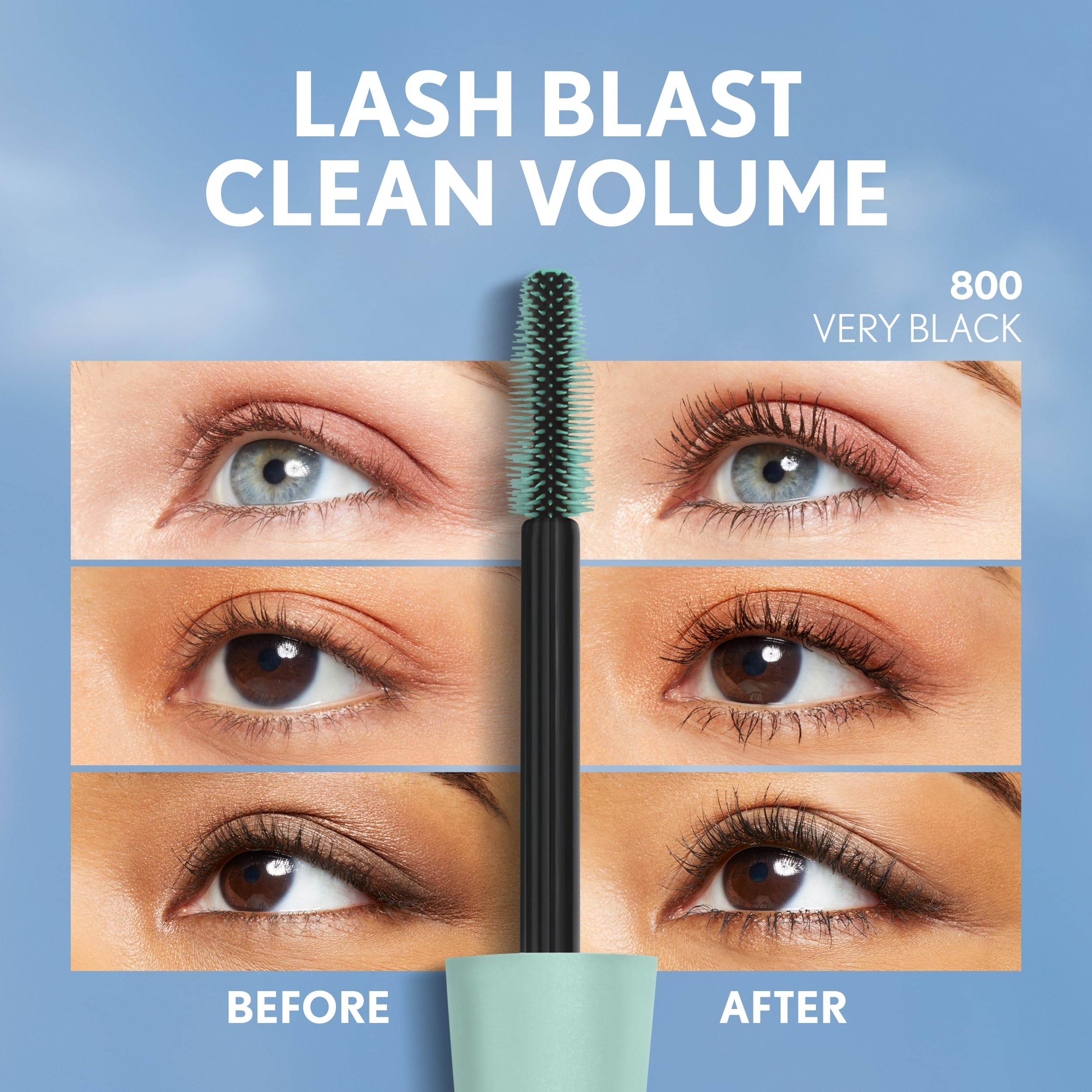 CoverGirl mascara held in hand showing size and travel-friendly scale