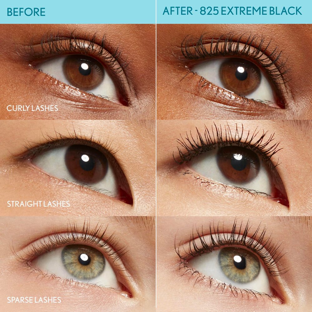 COVERGIRL mascara texture stroke showing dense fiber-rich formula