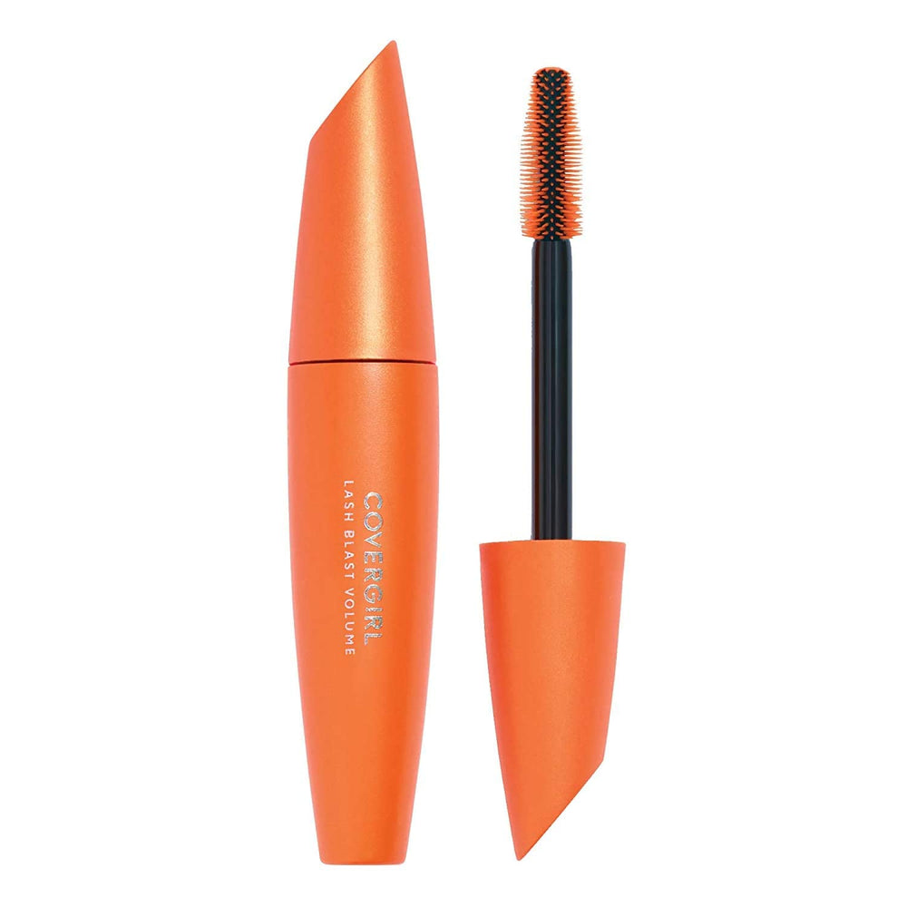 COVERGIRL front packaging showing bold Very Black tube and benefit