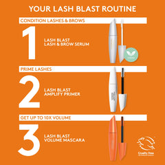 COVERGIRL model wearing mascara demonstrating long-wearing, smudge-proof benefit