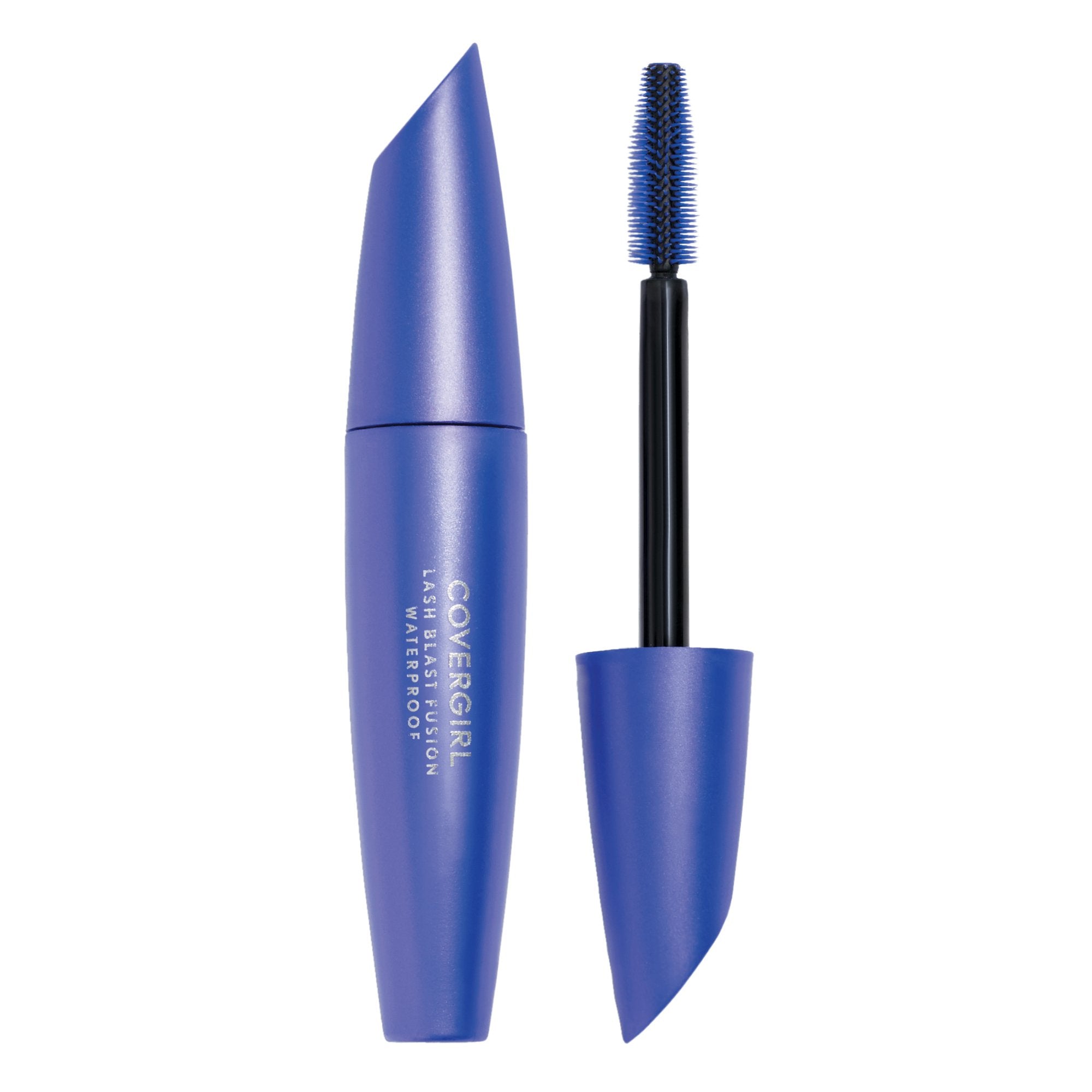 COVERGIRL mascara texture swipe showing fiberstretch formula for lengthening