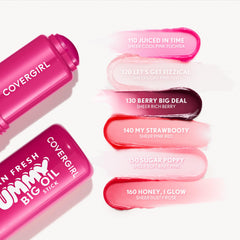 COVERGIRL applied on lips showing clear, glossy finish and natural enhancement