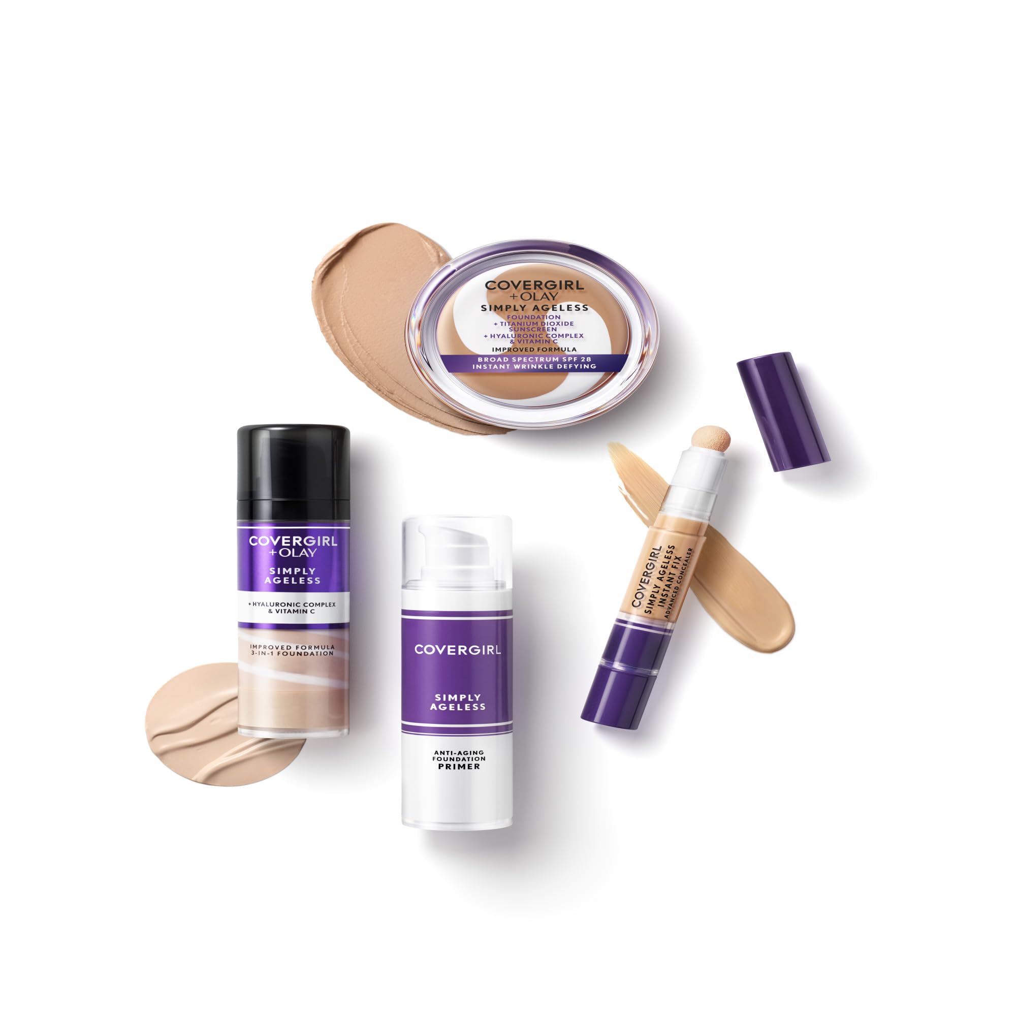 COVERGIRL lifestyle makeup bag scene showing travel-ready formula and daily convenience