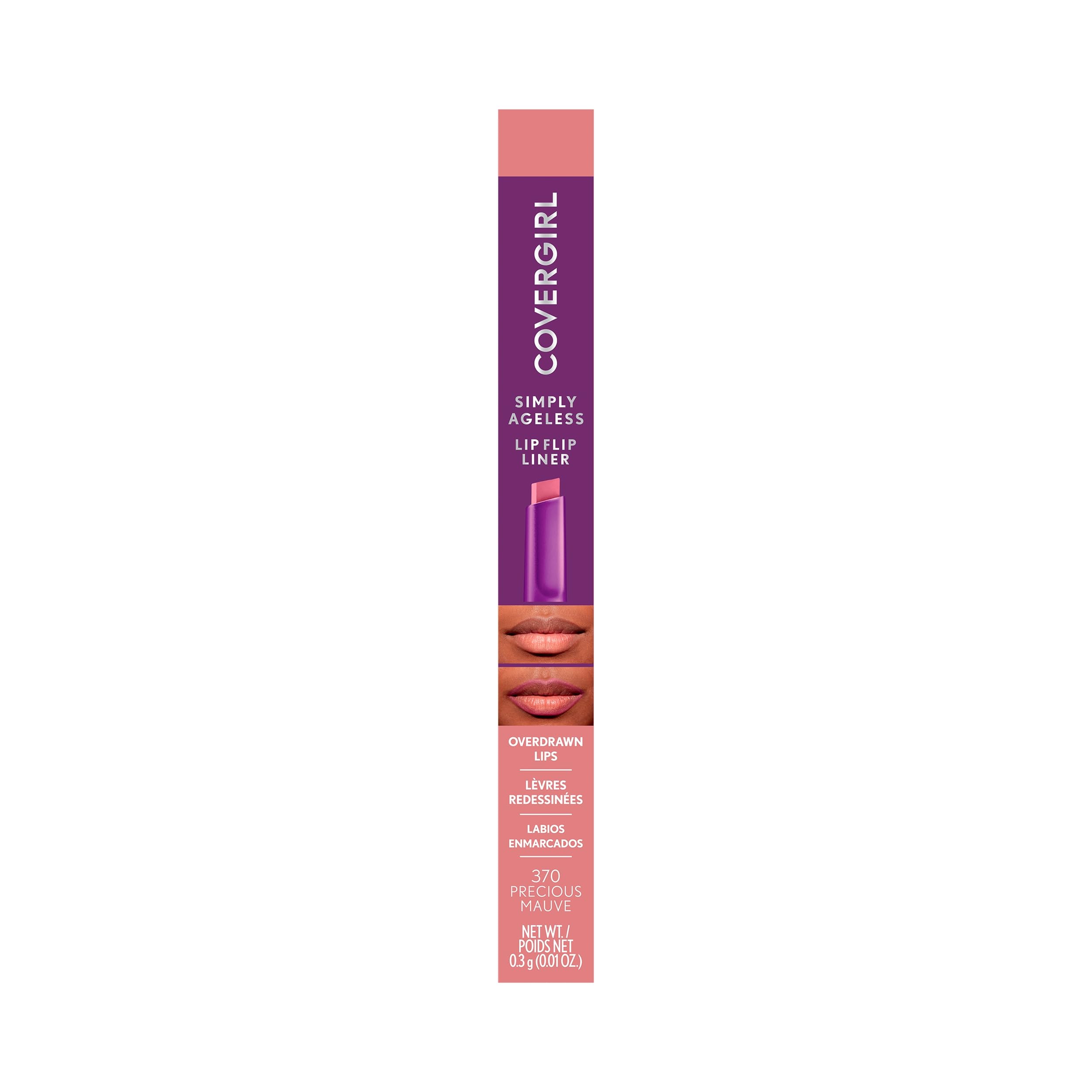 COVERGIRL close-up of wide angled tip for precise shaping and quick coverage benefit