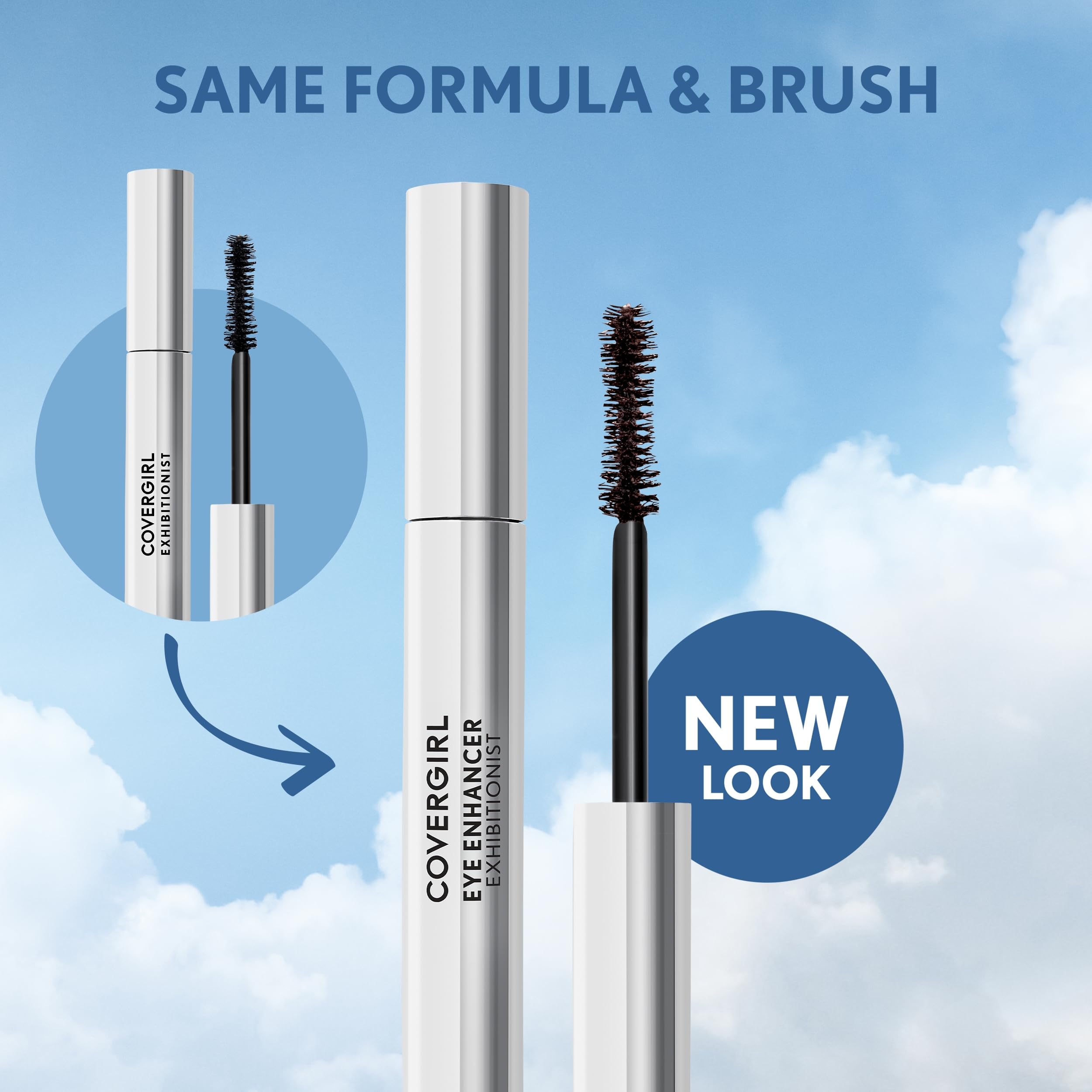 COVERGIRL mascara on lashes showing added volume and visible lift benefit