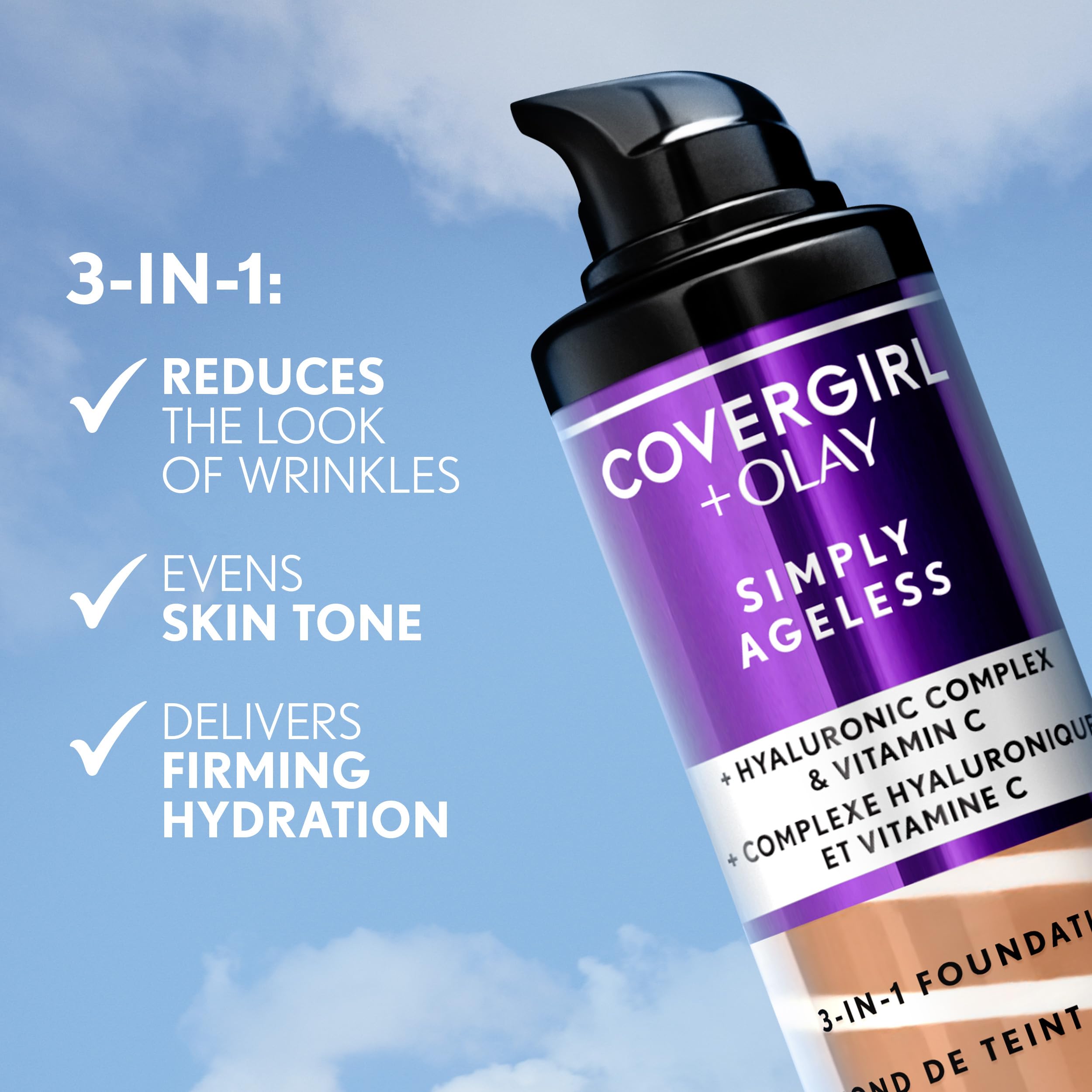 COVERGIRL applying foundation with brush for even medium coverage