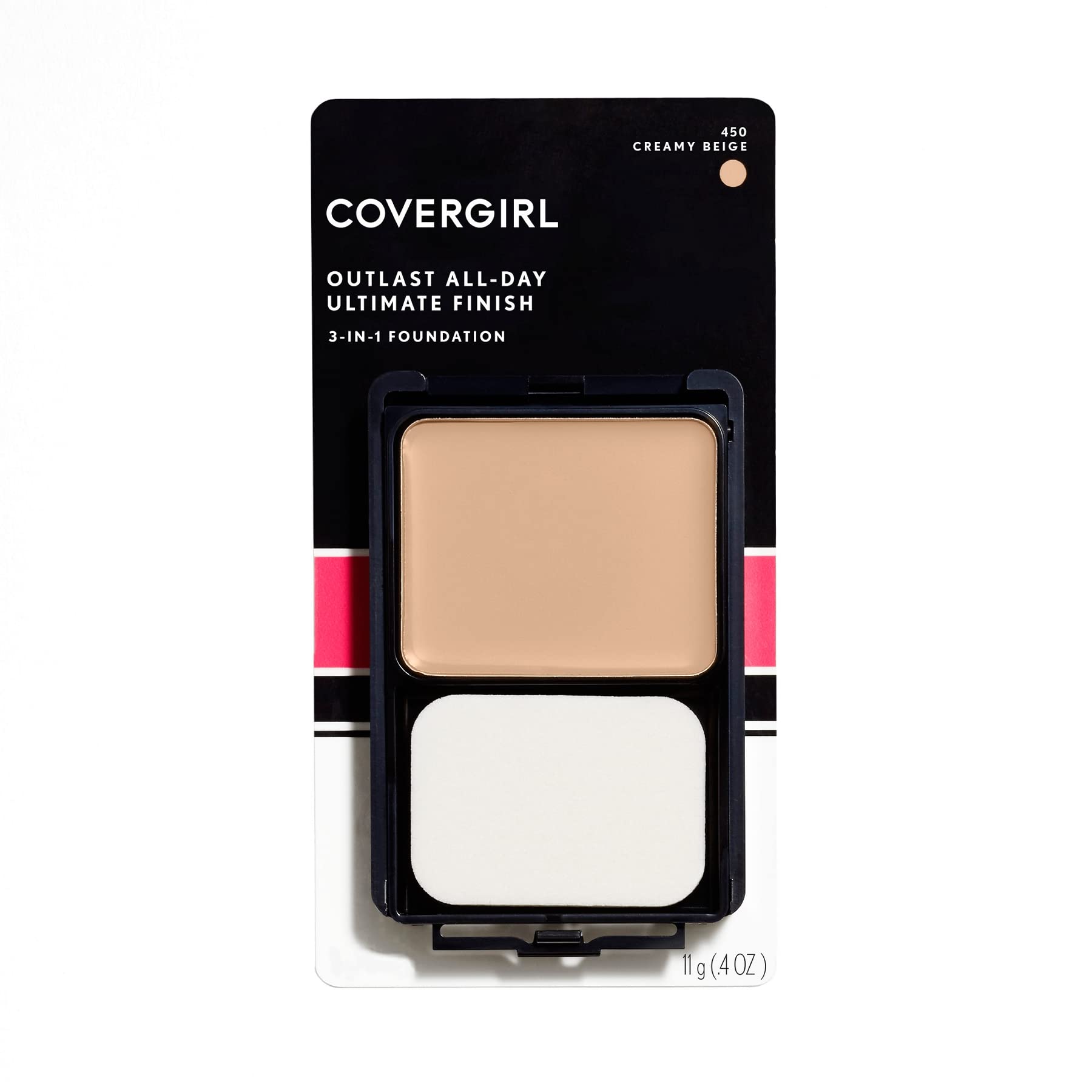 COVERGIRL open compact with included sponge applicator for convenient application