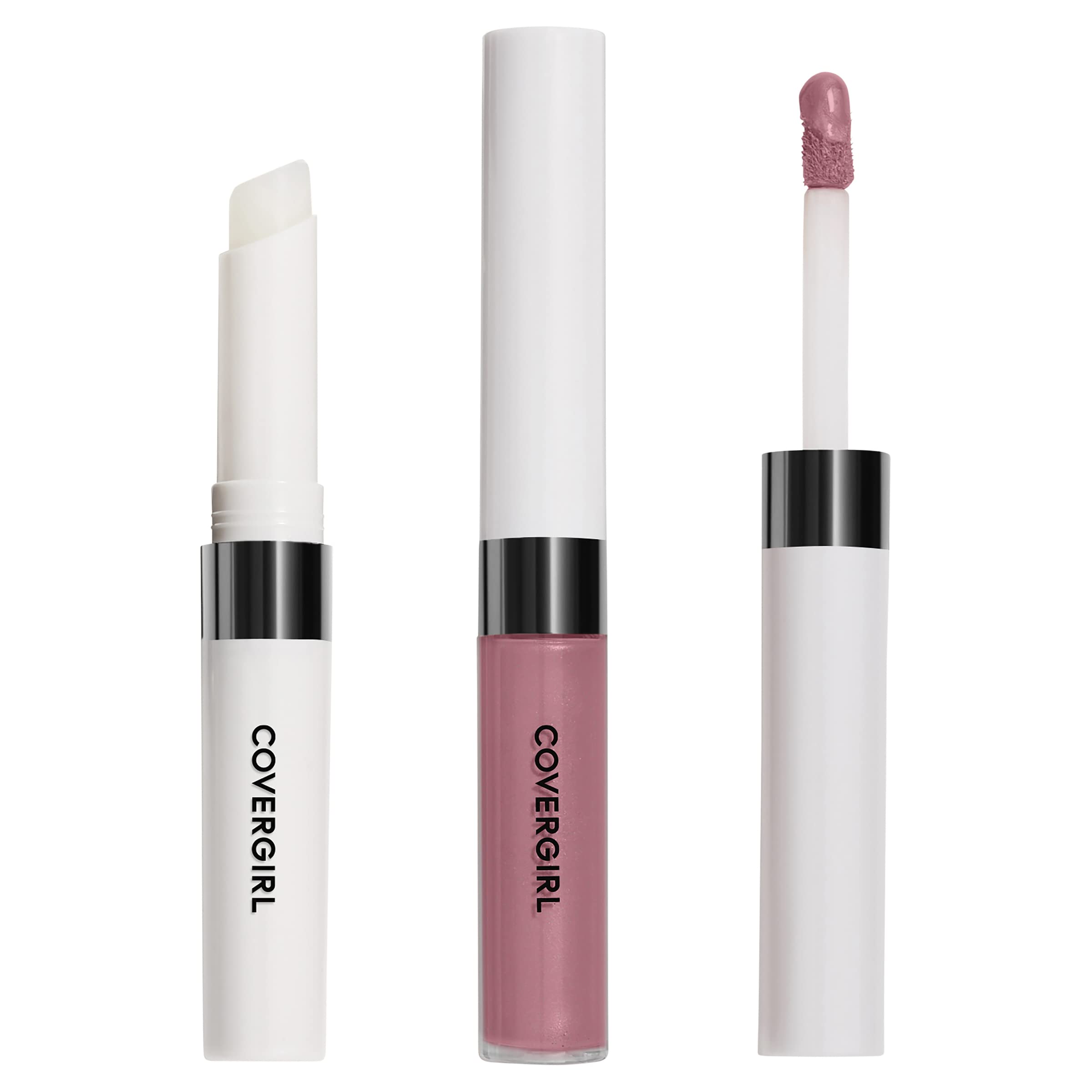 COVERGIRL front packaging showing 550 Blushed Mauve and two-piece benefit