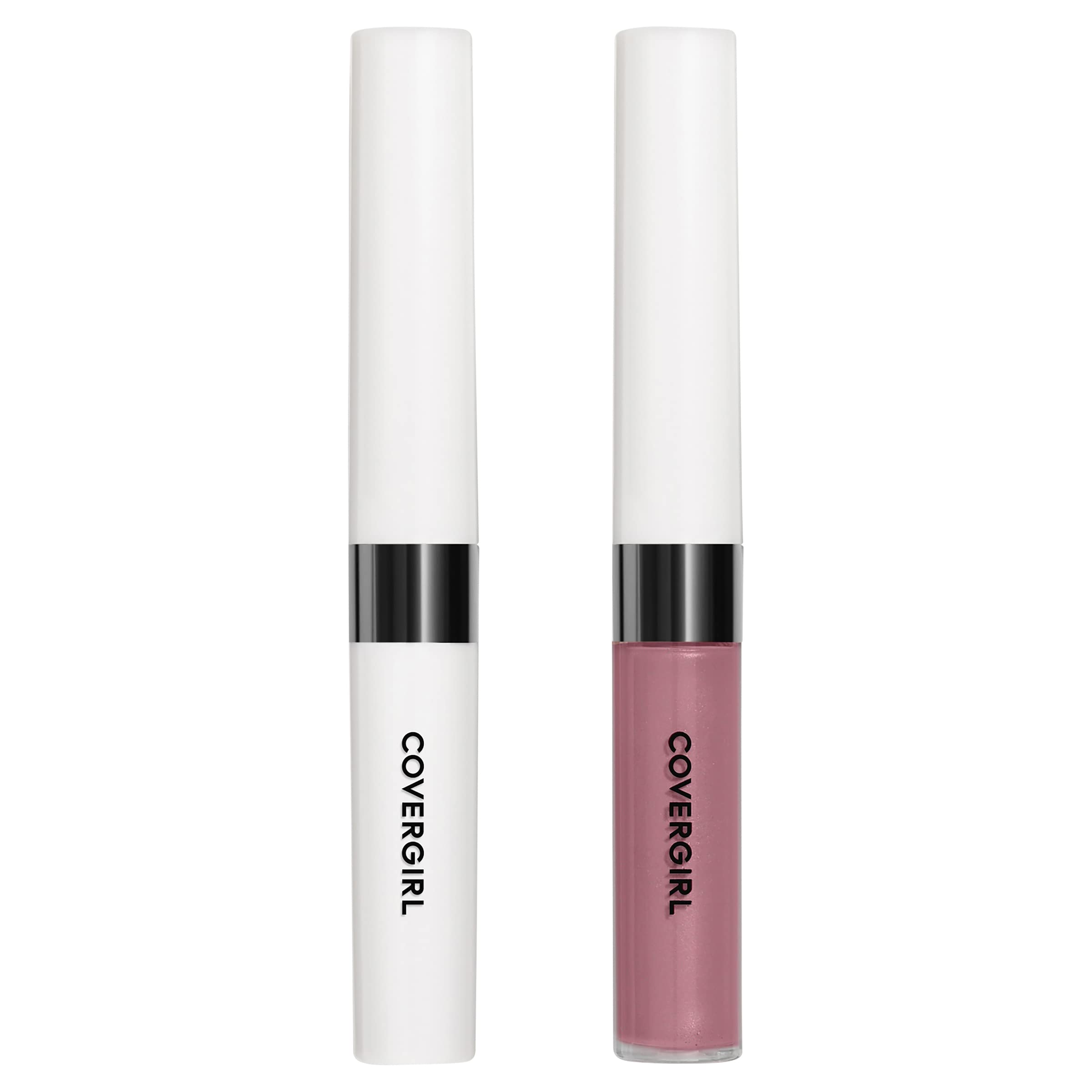 COVERGIRL open two-step kit showing color and topcoat for easy application