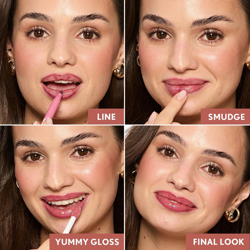 COVERGIRL demonstration of lip lining showing fine-tip control and natural definition benefit