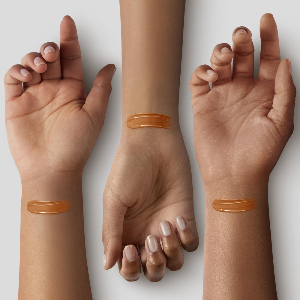 COVERGIRL applying foundation with fingertips for natural finish