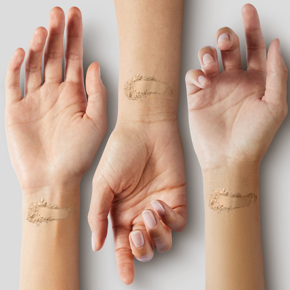 COVERGIRL foundation swipe on skin demonstrating blendability and concealment