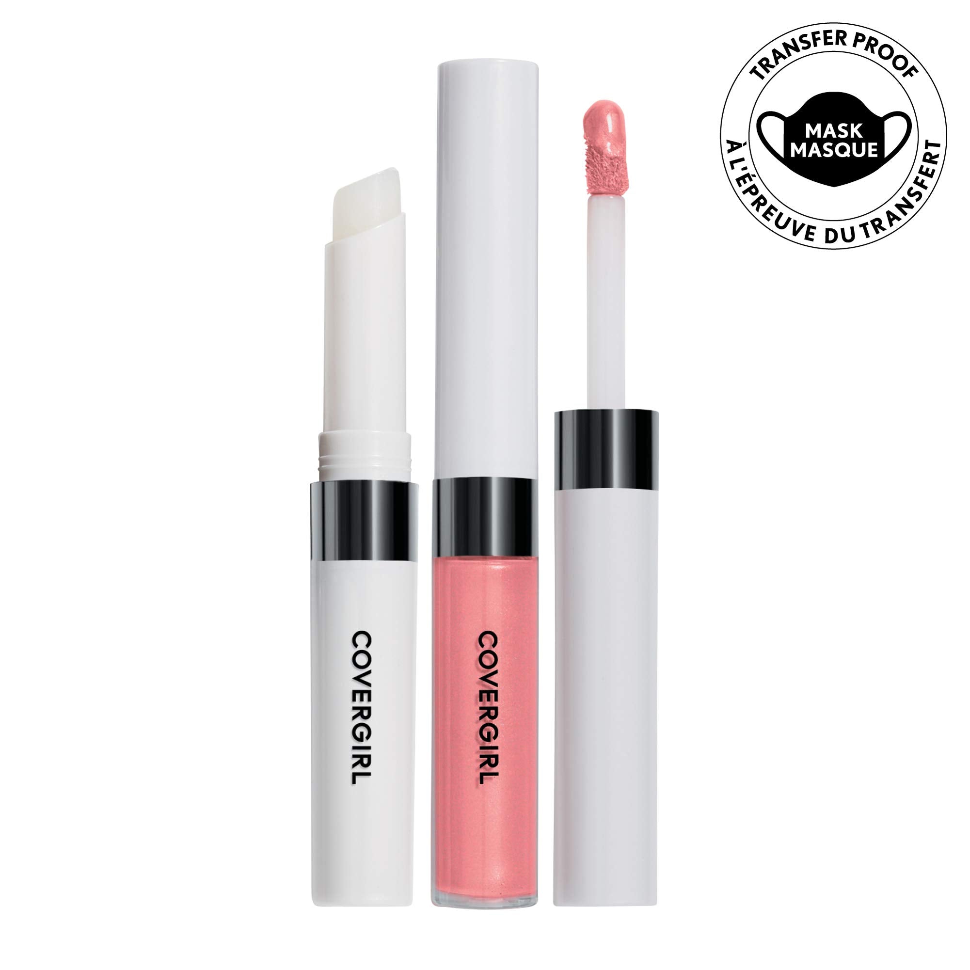 COVERGIRL Outlast topcoat close-up demonstrating glossy seal and added hydration benefit