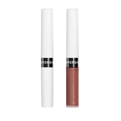 COVERGIRL front packaging showing 2-piece longwear lip set with benefits