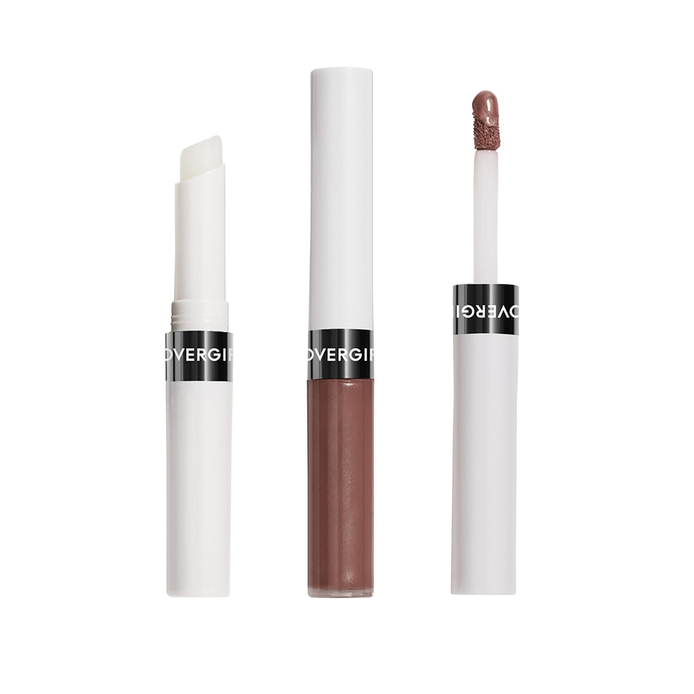 COVERGIRL open tubes showing color wand and glossy topcoat for easy use