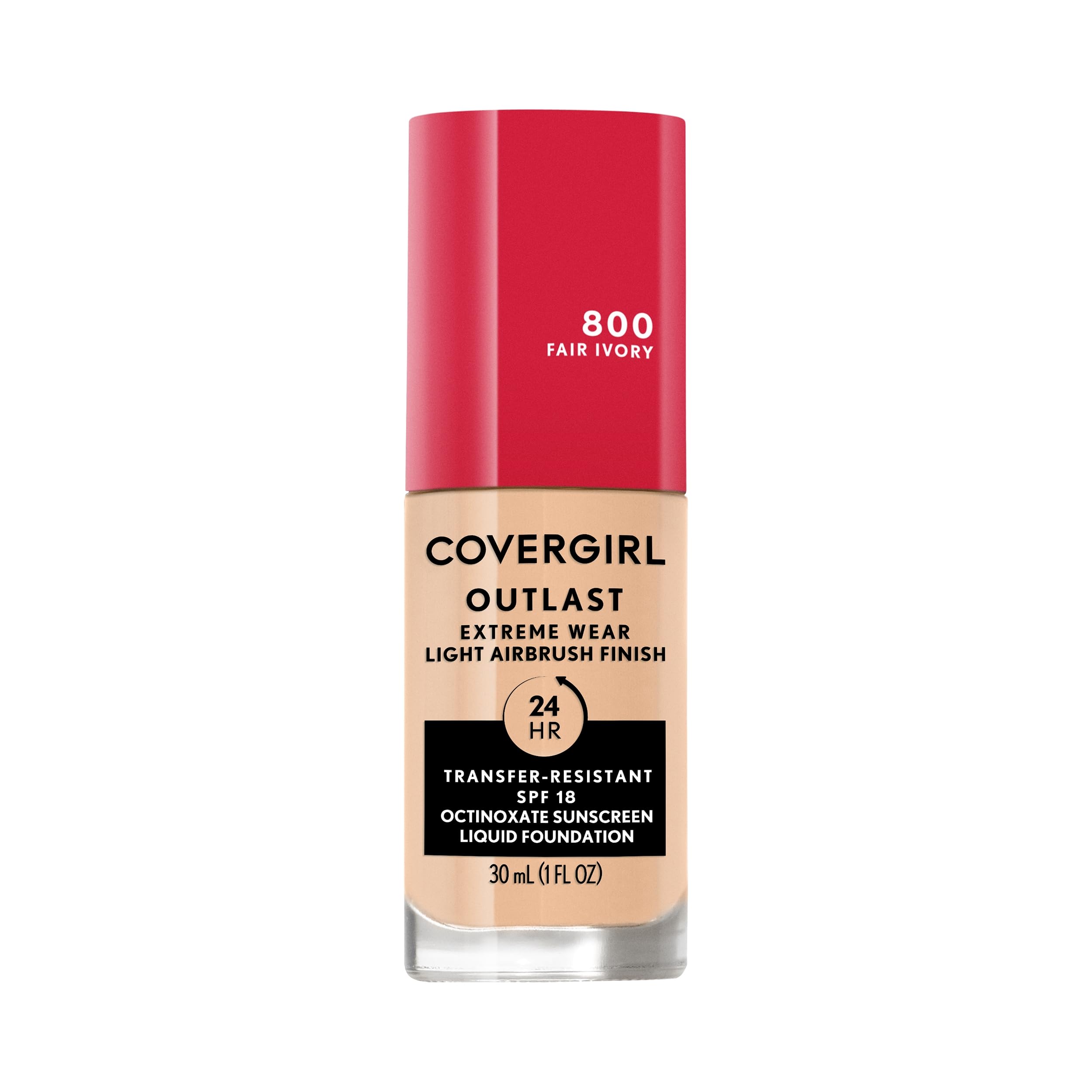 COVERGIRL front packaging showing Fair Ivory shade and benefits