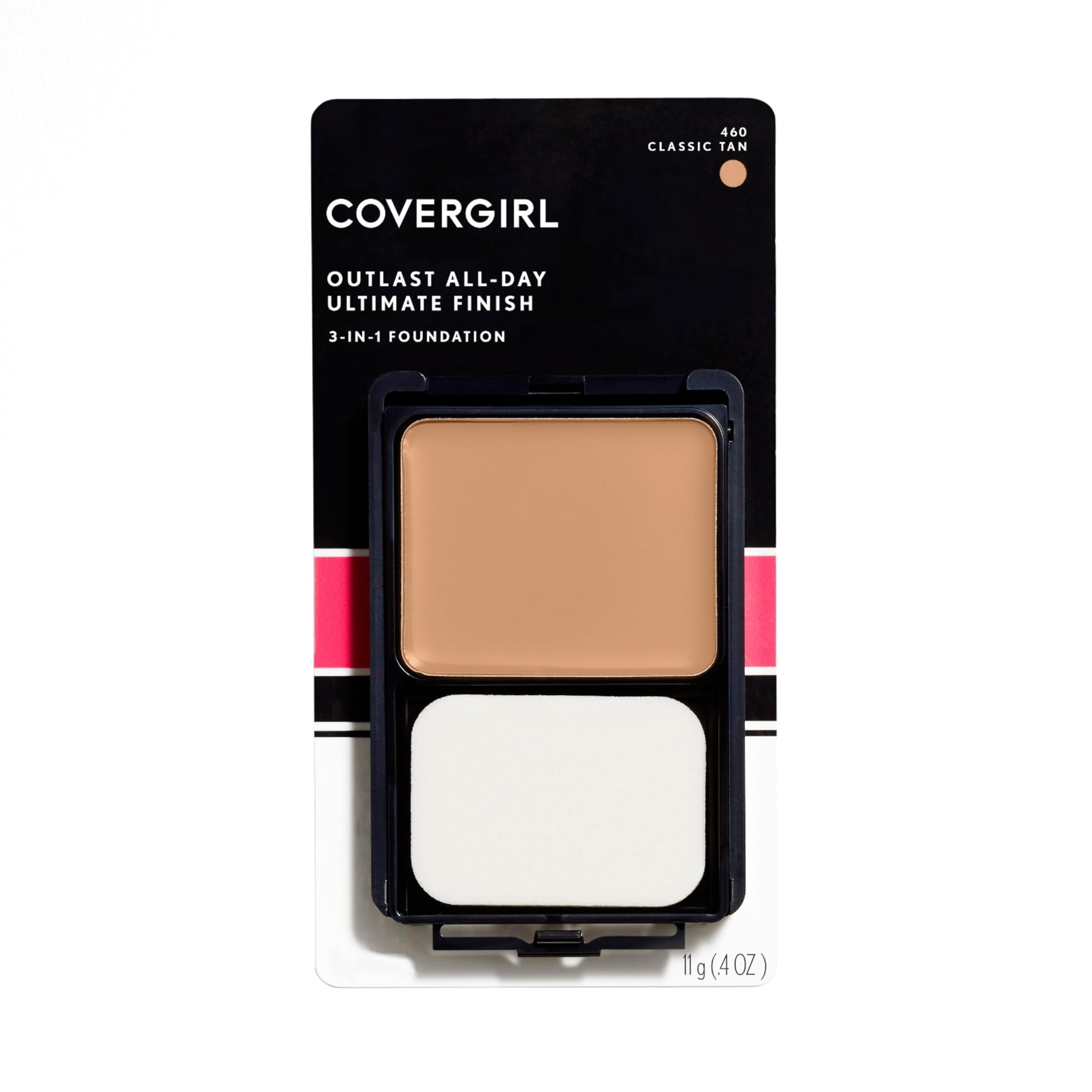 COVERGIRL front packaging showing compact foundation for travel-friendly coverage