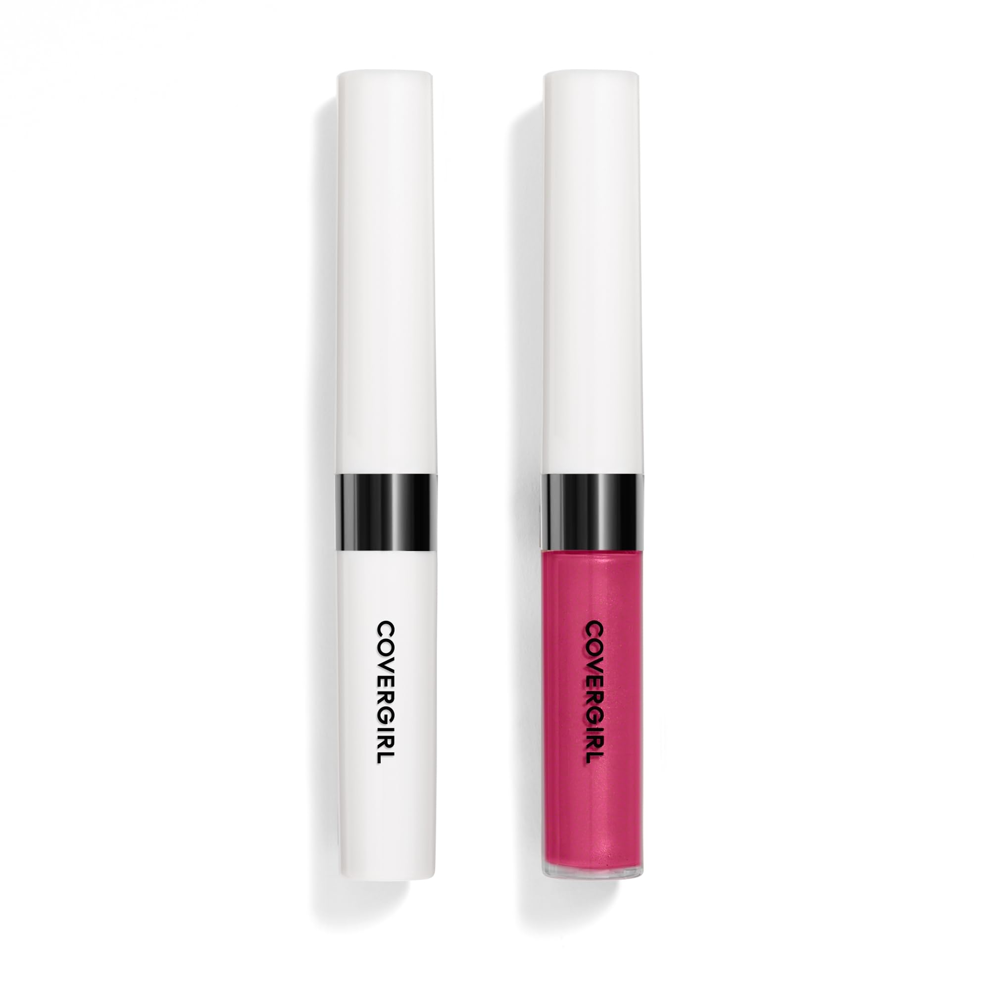 COVERGIRL Outlast front packaging showing vibrant fuchsia color and compact design